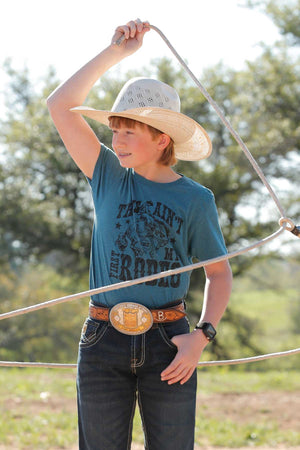 CINCH Boy's Blue S/S Tee
