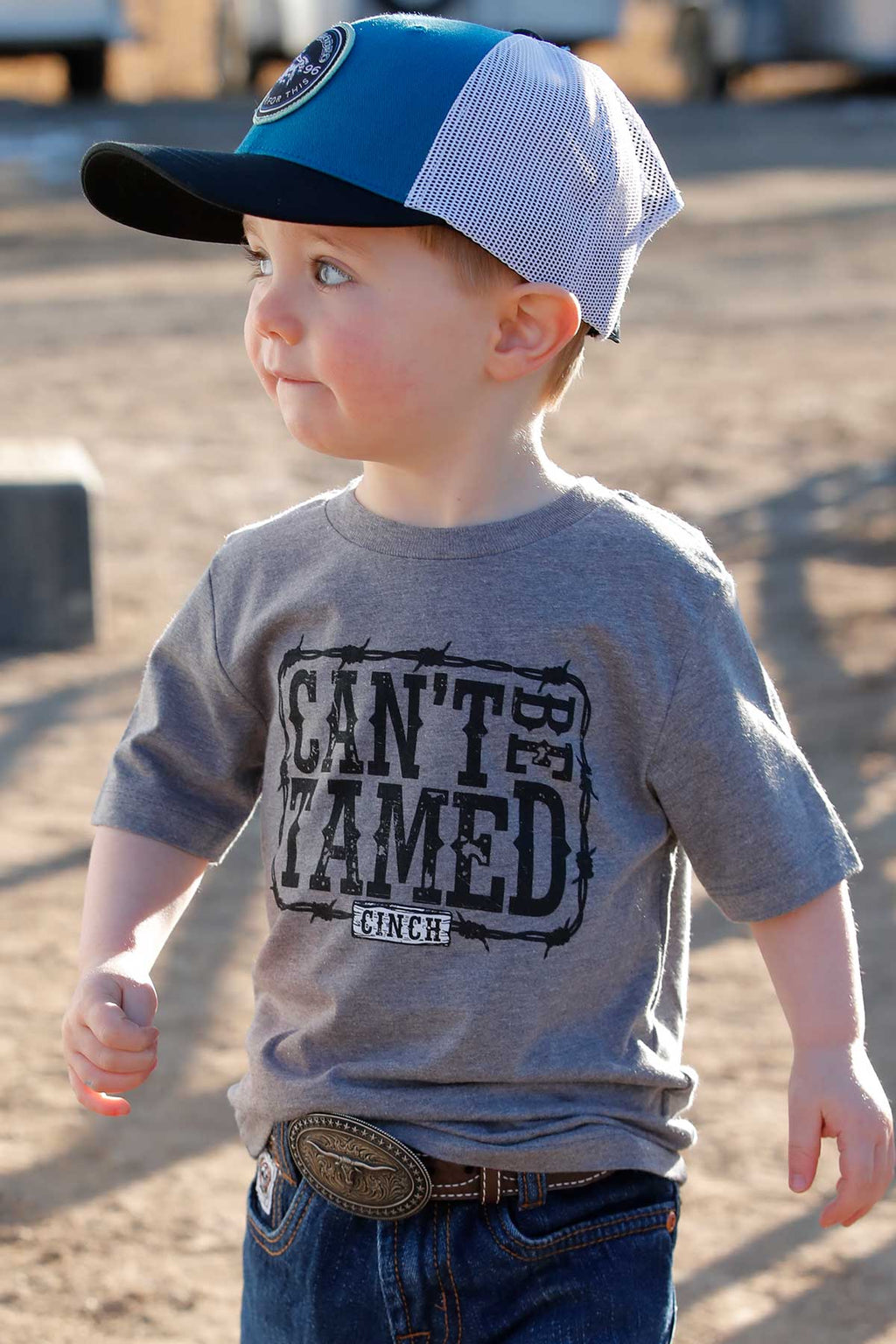 CINCH Boy's S/S Grey Tee