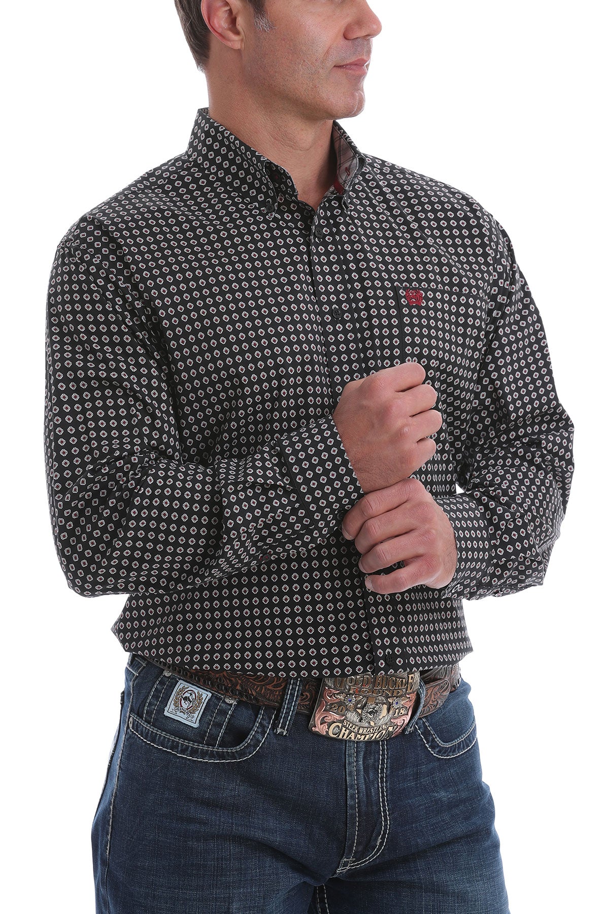 CINCH Men's Black Button-Down Western Shirt