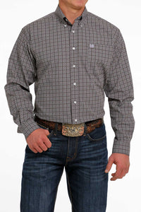 CINCH Men's Brown L/S Button-Down Western Shirt