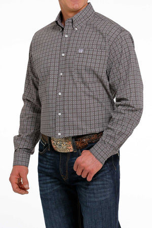 CINCH Men's Brown L/S Button-Down Western Shirt