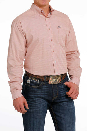 CINCH Men's Orange Button-Down Western Shirt