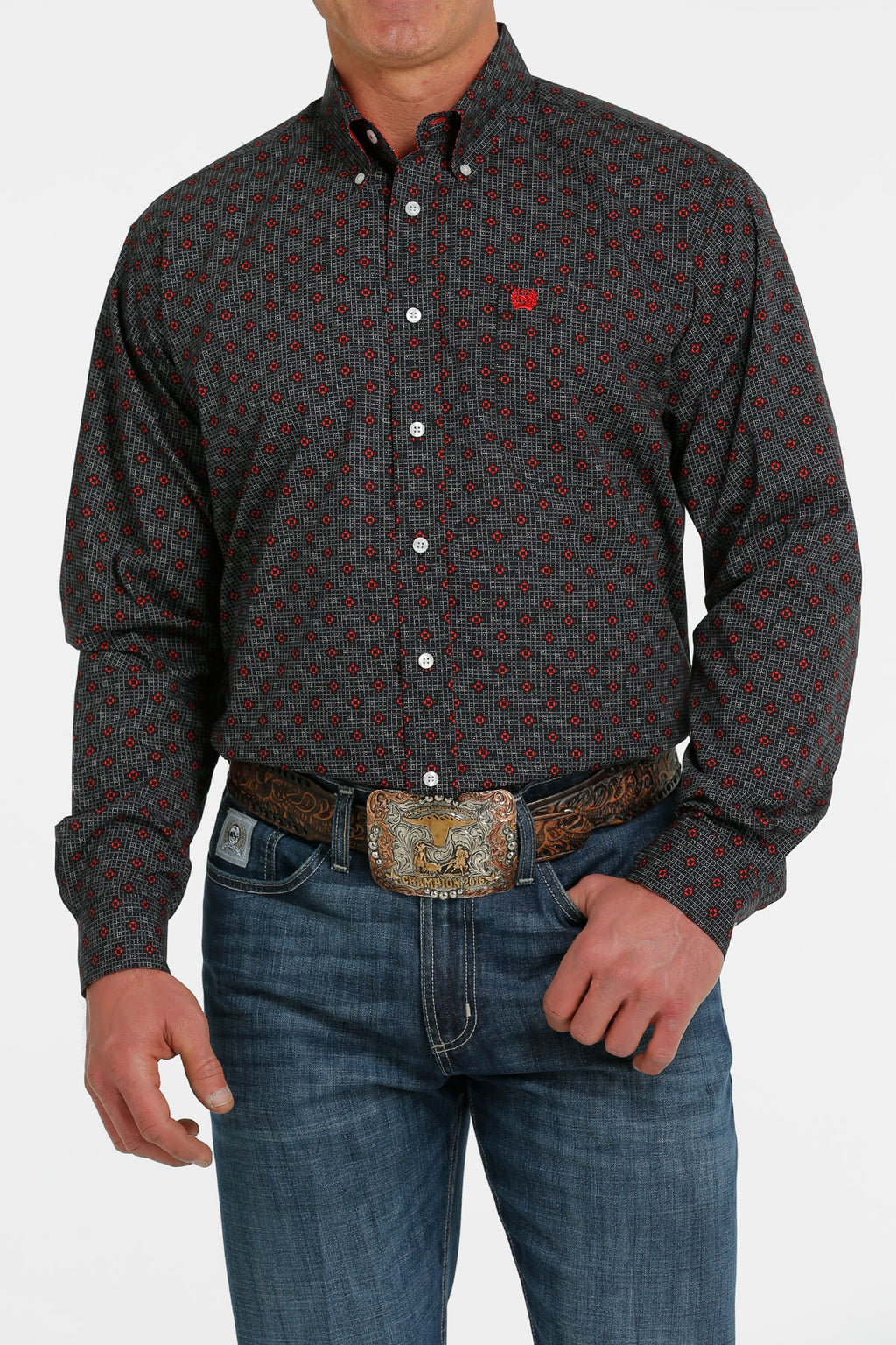 CINCH Men's Black Button-Down Western Shirt