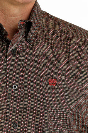 CINCH Men's Brown L/S Button-Down Western Shirt