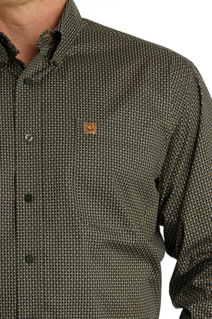 CINCH Men's Olive L/S Button-Down Western Shirt