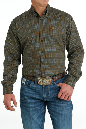 CINCH Men's Olive L/S Button-Down Western Shirt