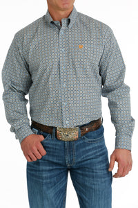 CINCH Men's Light Blue L/S Button-Down Western Shirt