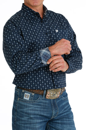 CINCH Men's Navy L/S Button-Down Western Shirt