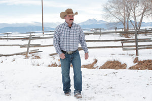 CINCH Men's White Plaid L/S Button-Down Western Shirt