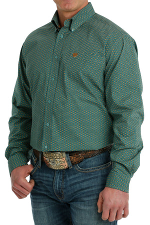 CINCH Men's Turquoise Button-Down Western Shirt