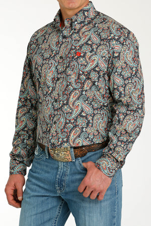 CINCH Men's Charcoal Button-Down Western Shirt