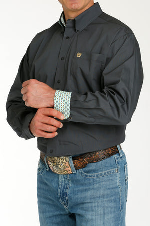 CINCH Men's Charcoal Button-Down Western Shirt