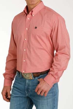 CINCH Men's Red Button-Down Western Shirt