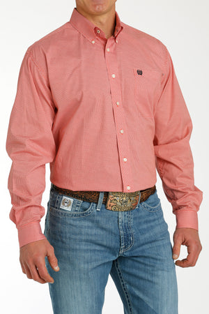 CINCH Men's Red Button-Down Western Shirt