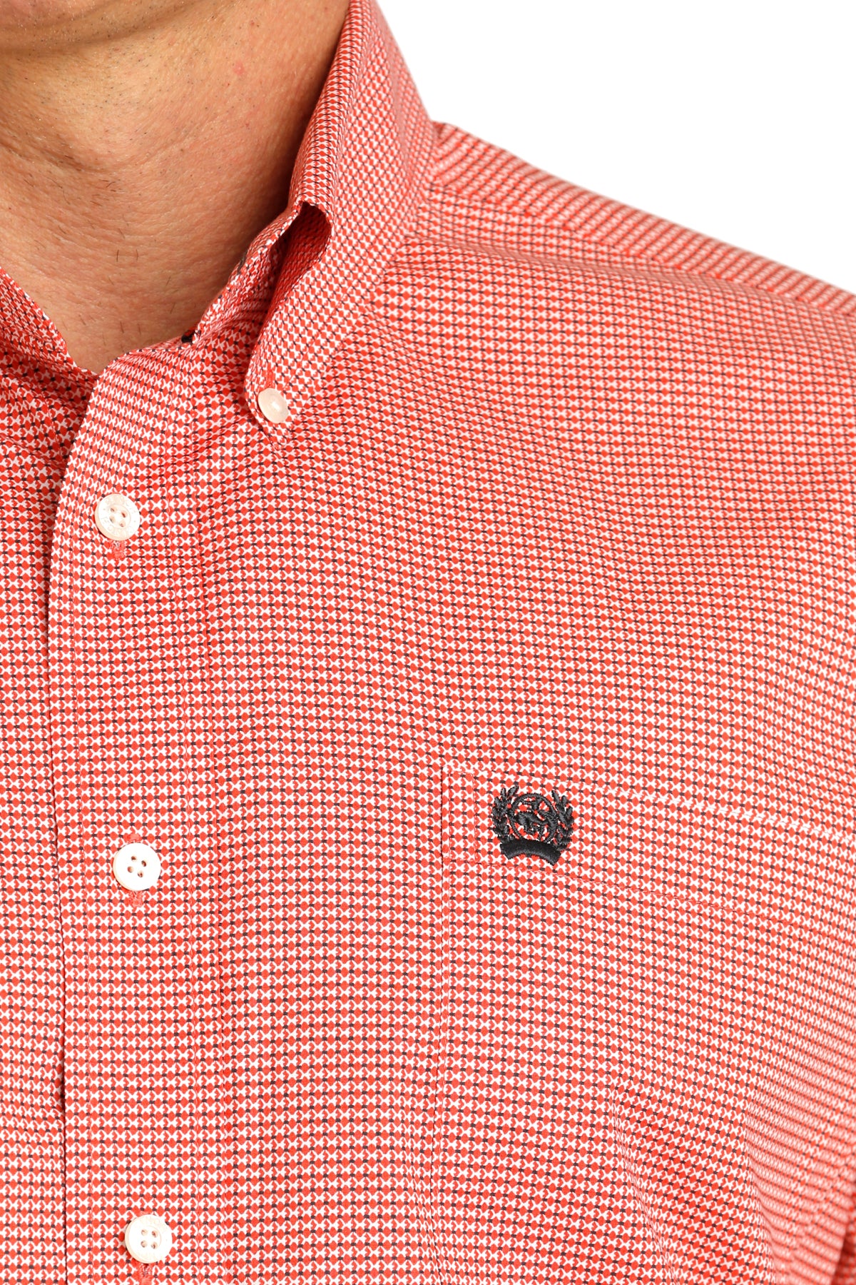 CINCH Men's Red Button-Down Western Shirt