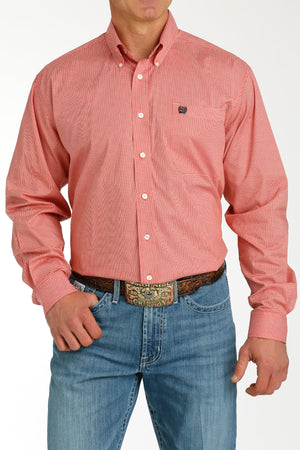 CINCH Men's Red Button-Down Western Shirt