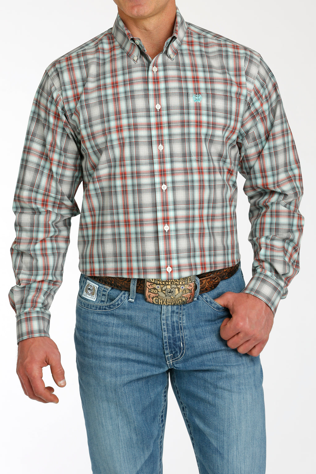 CINCH Men's Multicolor Button-Down Western Shirt