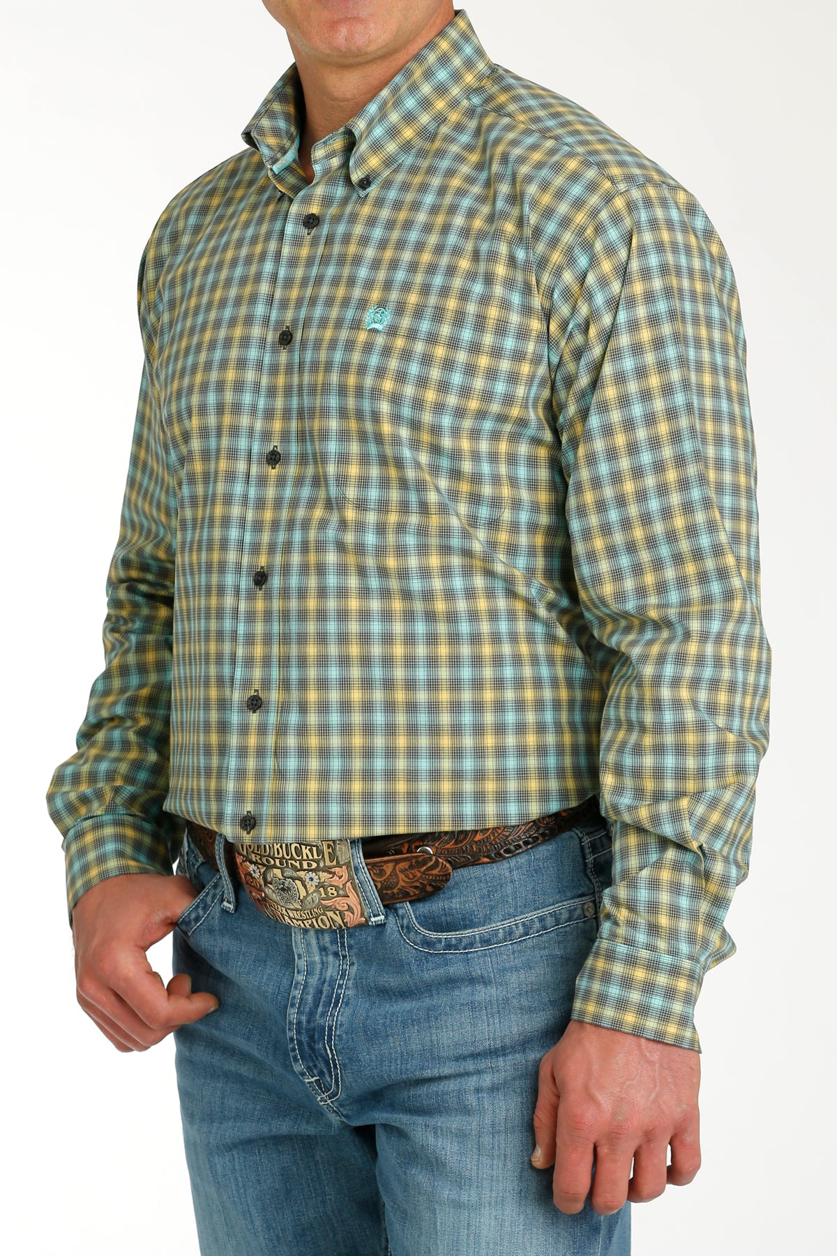 CINCH Men's Plaid L/S Button-Down Western Shirt