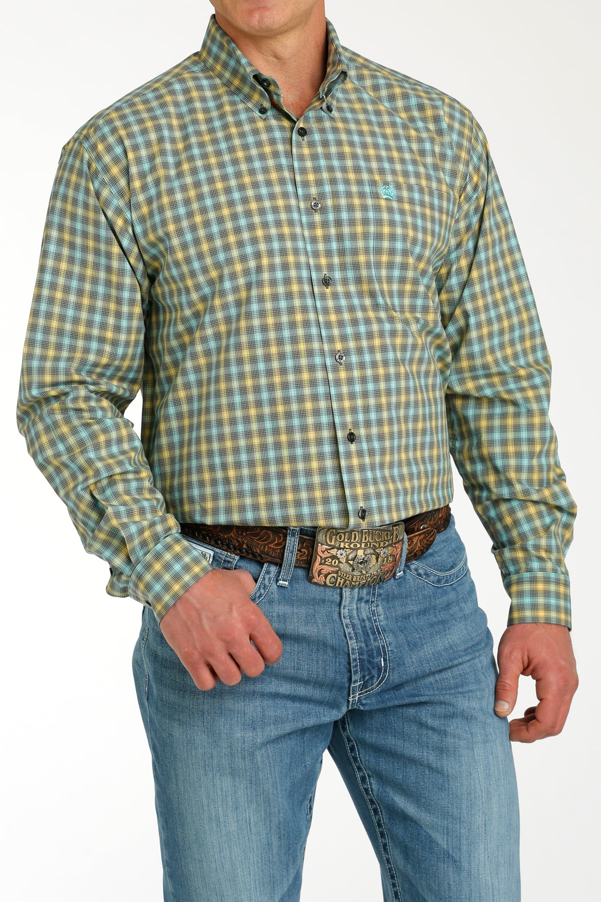 CINCH Men's Plaid L/S Button-Down Western Shirt