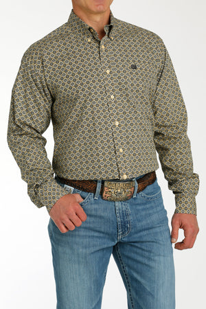 CINCH Men's Gold L/S Button-Down Western Shirt