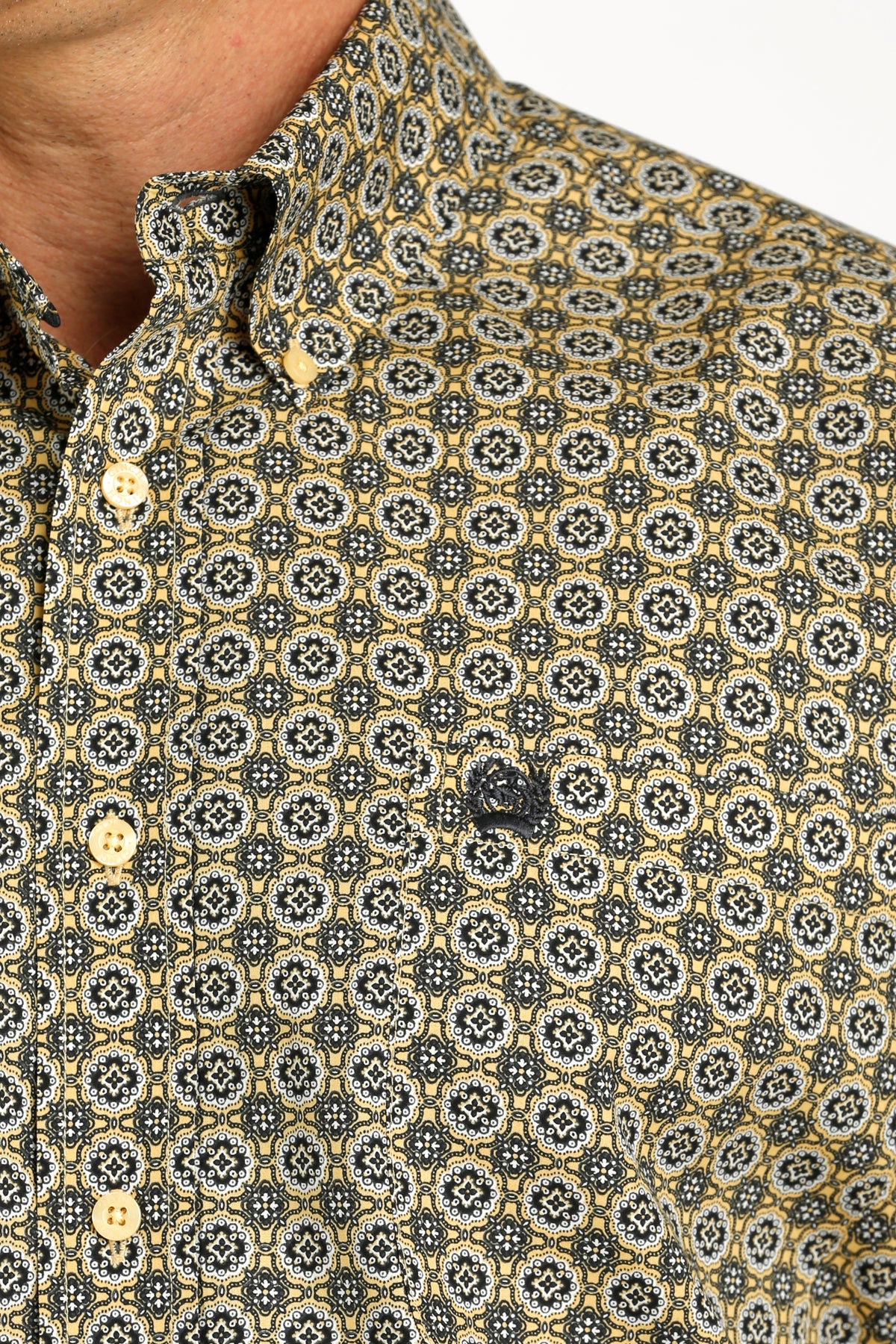 CINCH Men's Gold L/S Button-Down Western Shirt