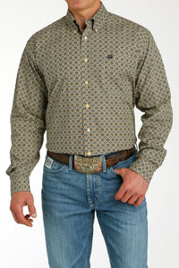 CINCH Men's Gold L/S Button-Down Western Shirt