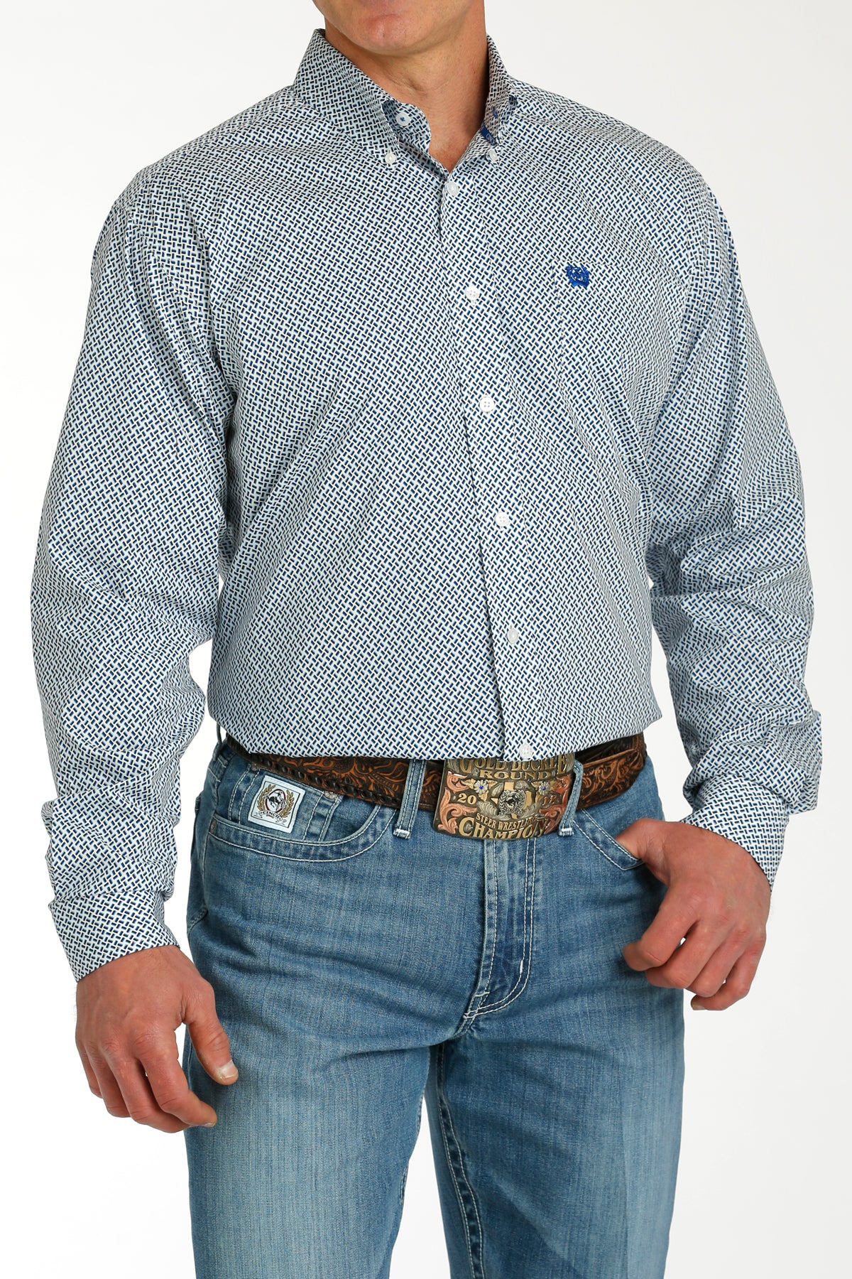 CINCH Men's White Button-Down Western Shirt