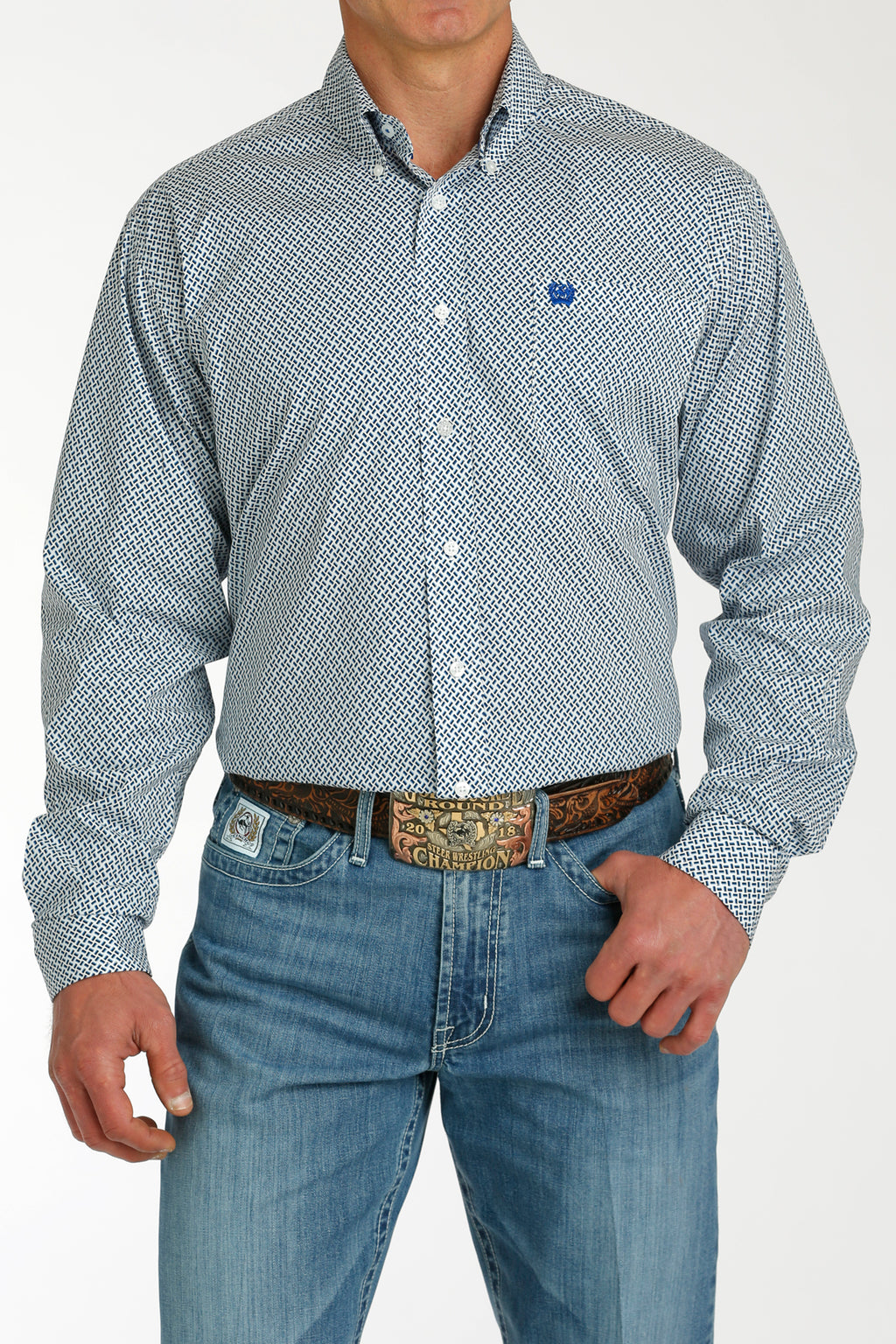 CINCH Men's White Button-Down Western Shirt