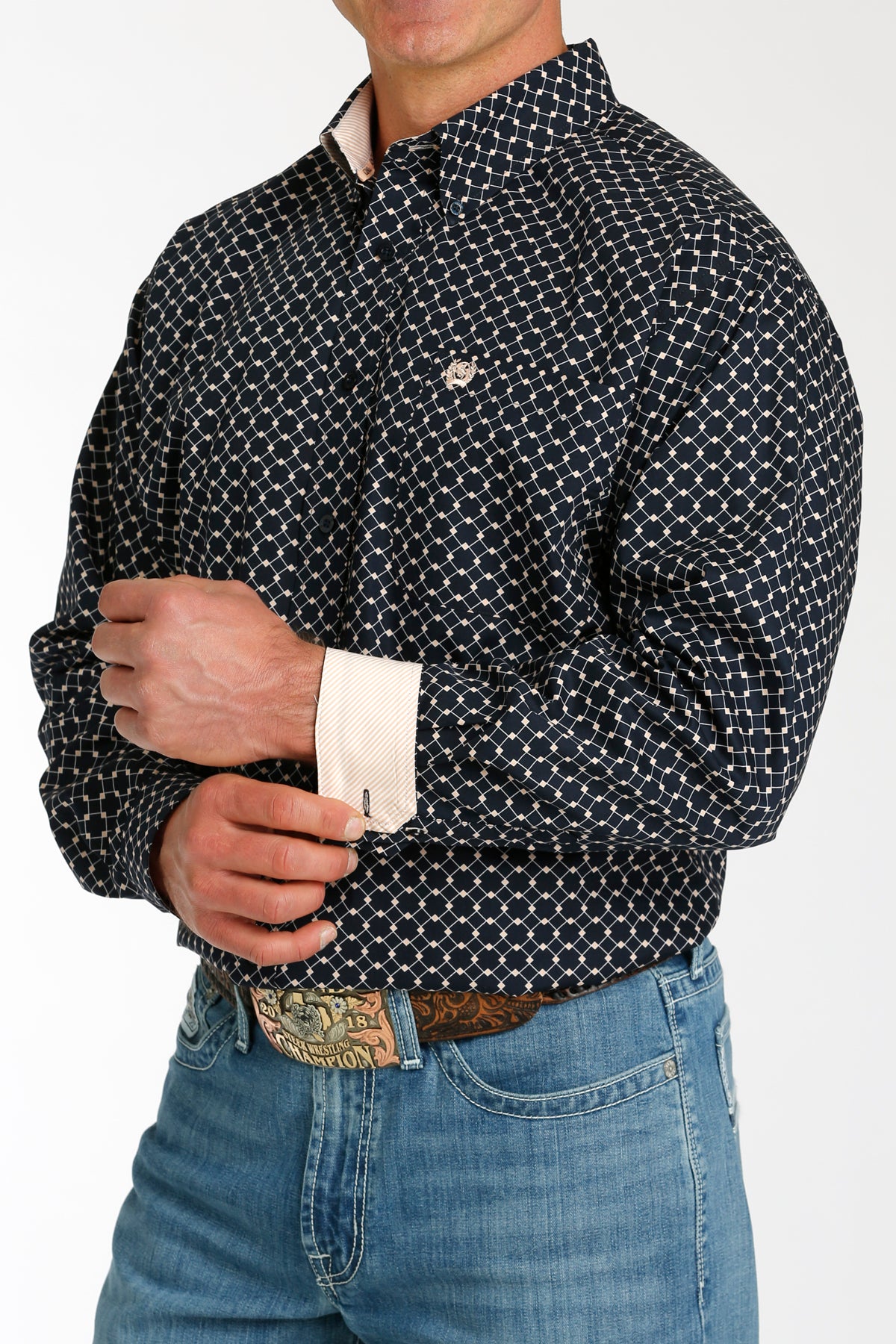 CINCH Men's Navy Button-Down Western Shirt