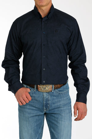 CINCH Men's Navy Button-Down Western Shirt