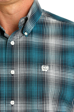 CINCH Men's Teal Button-Down Western Shirt