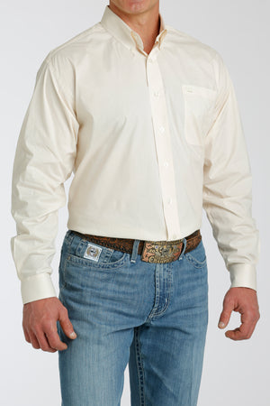 CINCH Men's Cream Button-Down Western Shirt