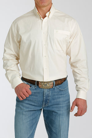 CINCH Men's Cream Button-Down Western Shirt