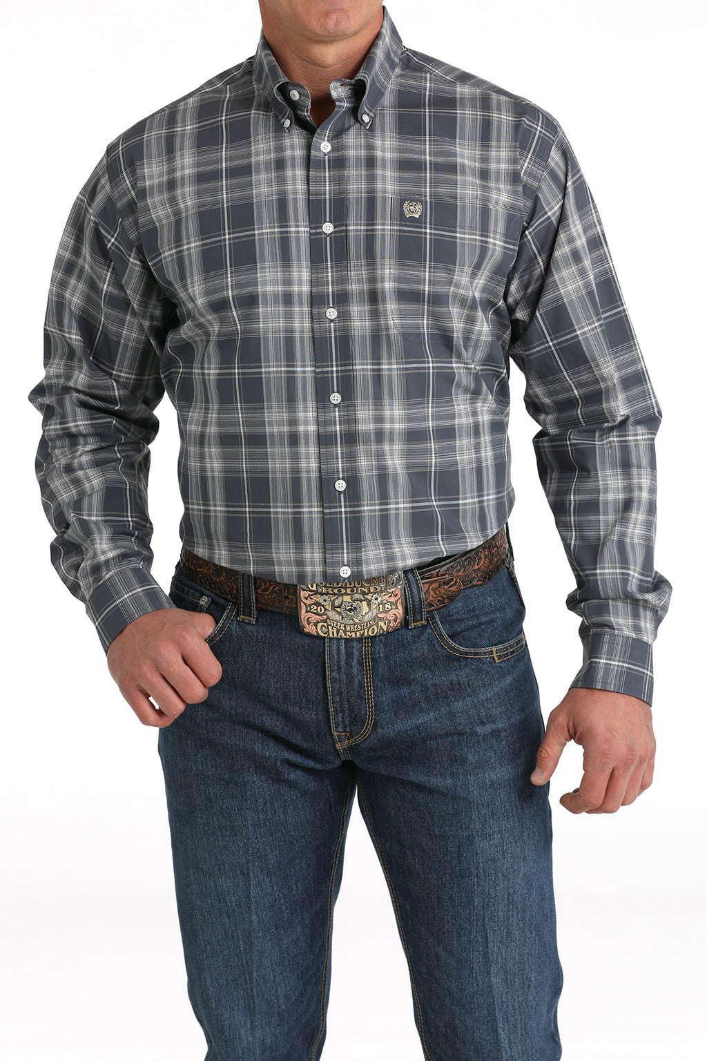 CINCH Men's Plaid Button-Down Western Shirt