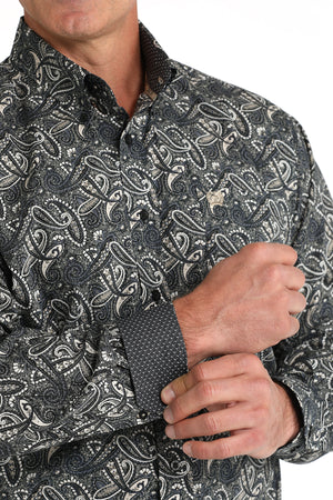 CINCH Men's Black Button-Down Western Shirt