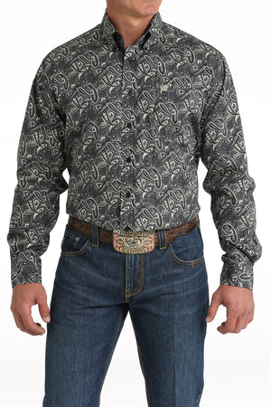 CINCH Men's Black Button-Down Western Shirt