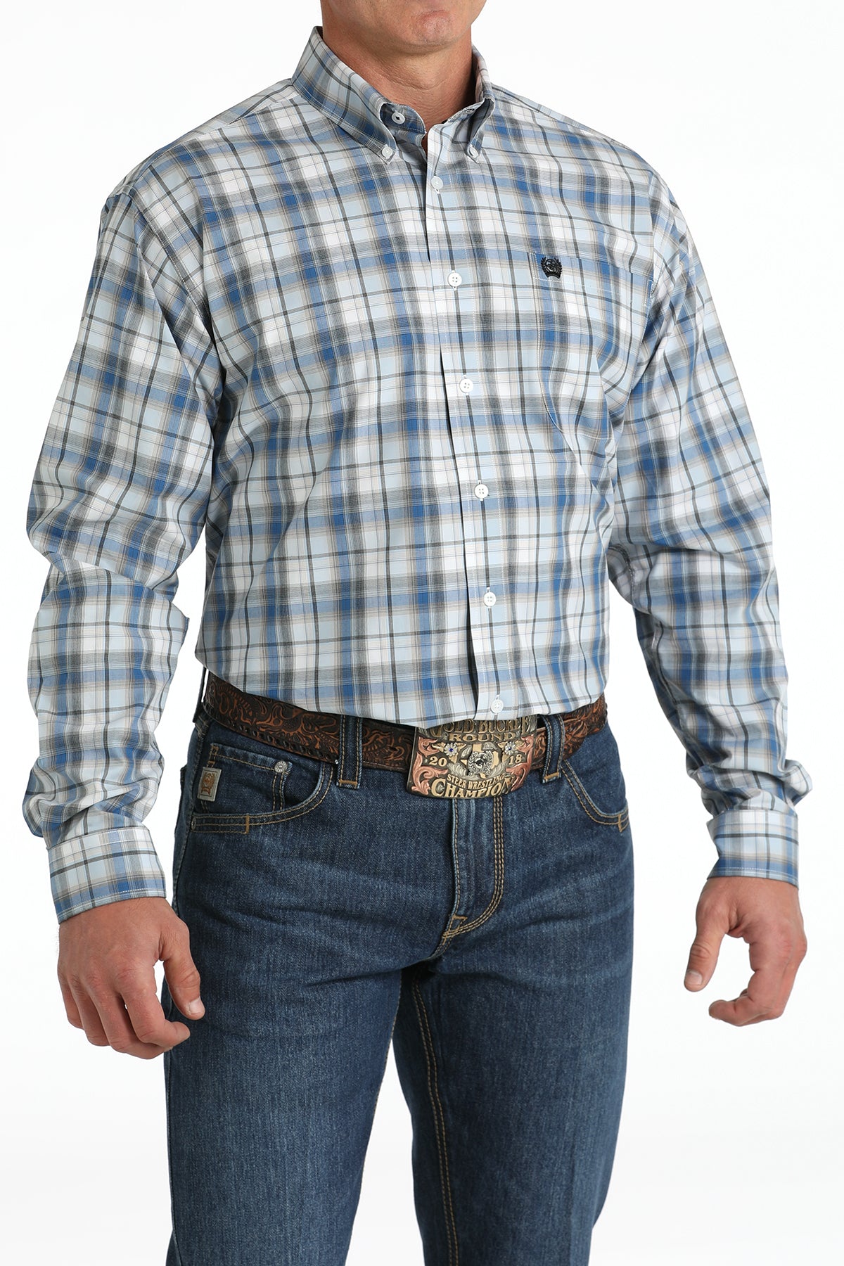 CINCH Men's Plaid Button-Down Western Shirt