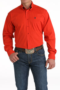 CINCH Men's Solid Red Button-Down Western Shirt