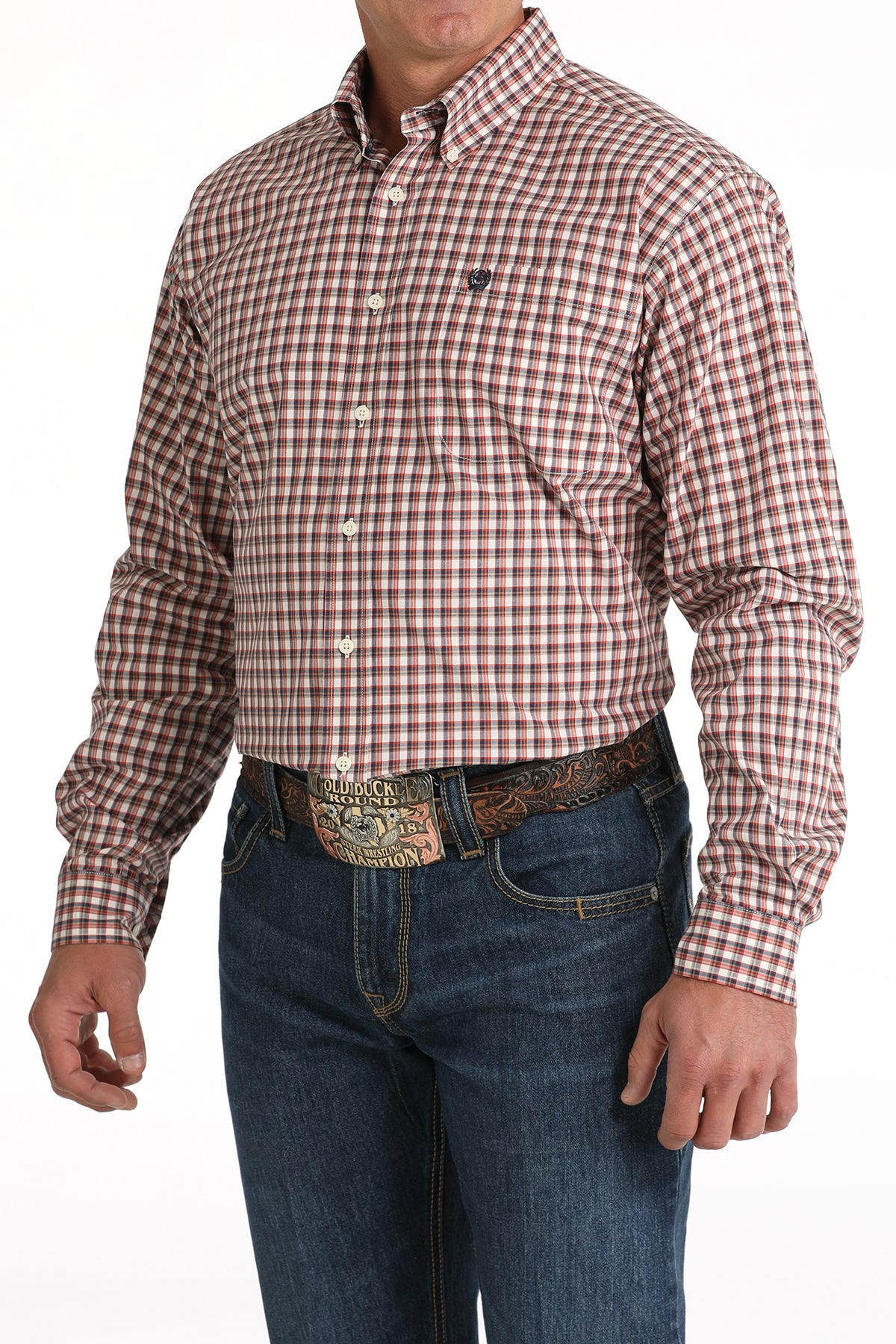 CINCH Men's Cream Button-Down Western Shirt