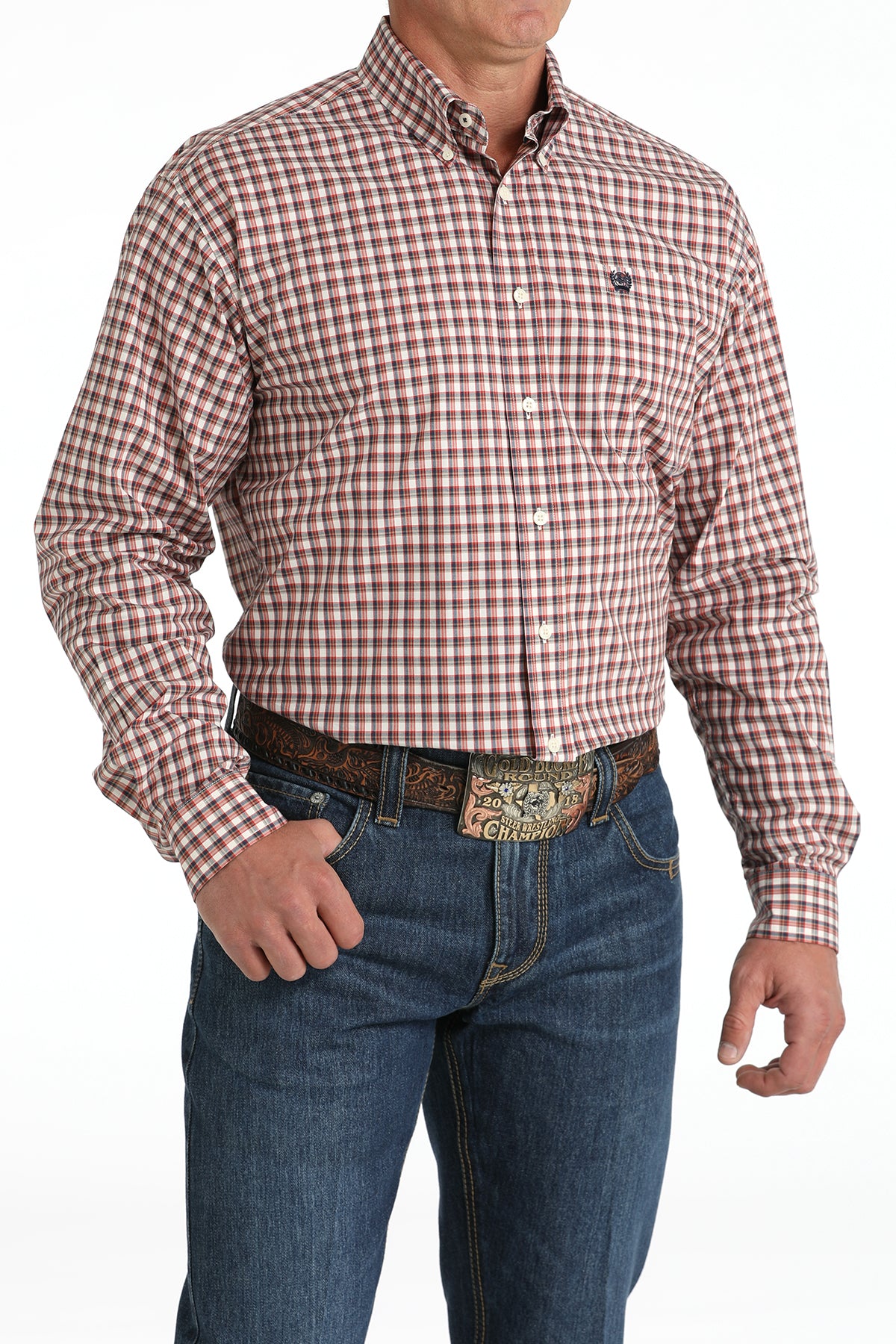 CINCH Men's Cream Button-Down Western Shirt