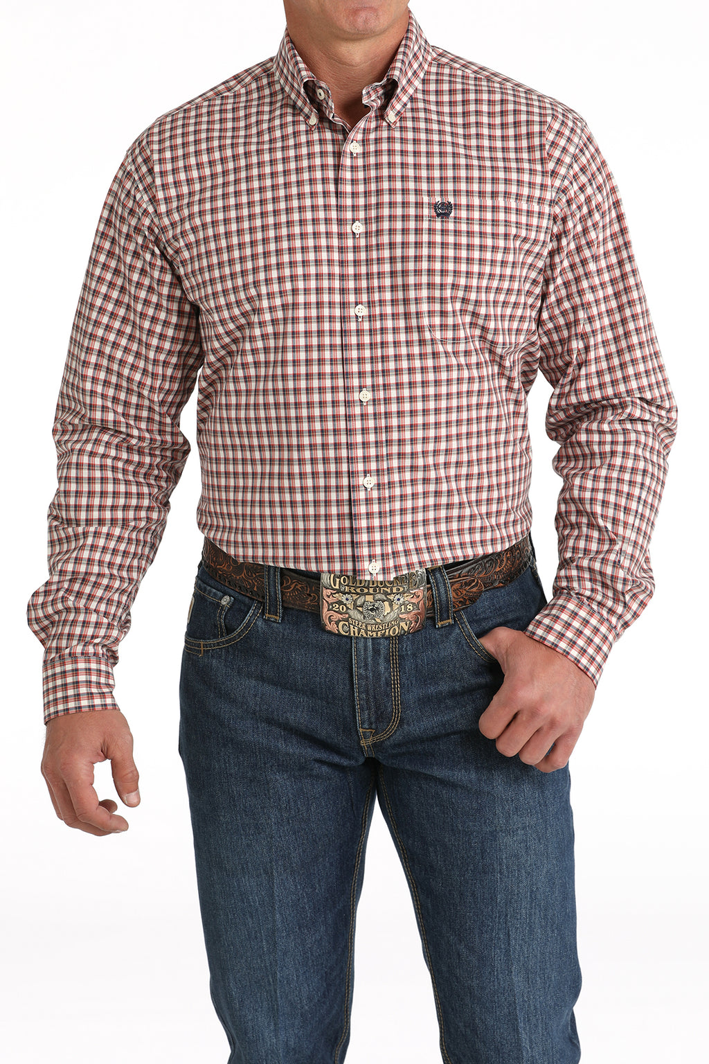 CINCH Men's Cream Button-Down Western Shirt