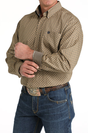 CINCH Men's Brown Button-Down Western Shirt