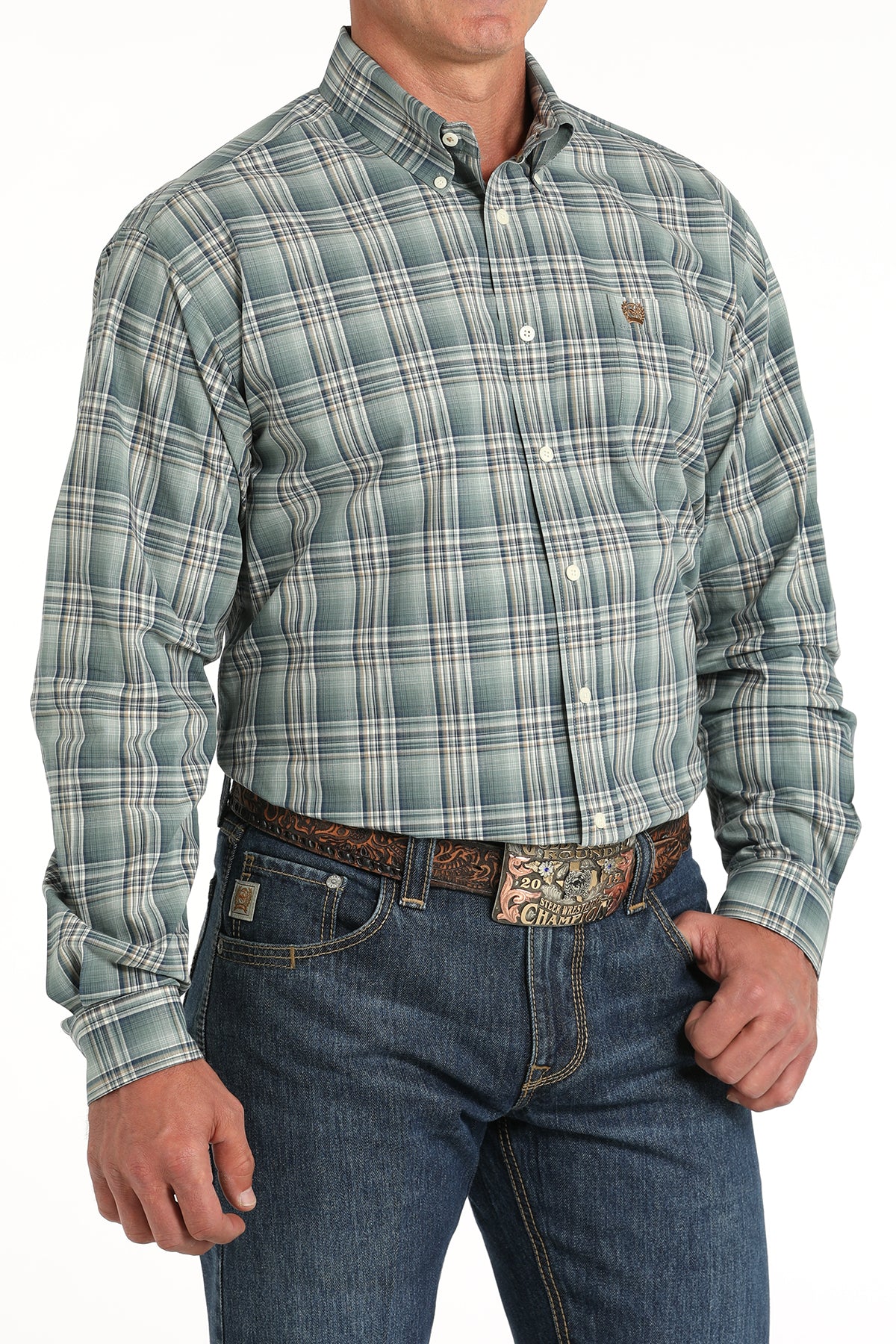 CINCH Men's Plaid Button-Down Western Shirt