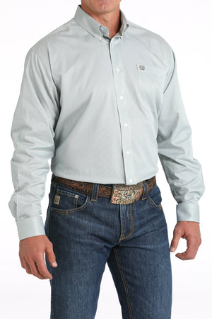 CINCH Men's Tencel Blue Button-Down Western Shirt