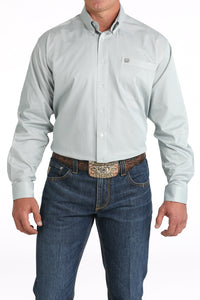 CINCH Men's Tencel Blue Button-Down Western Shirt