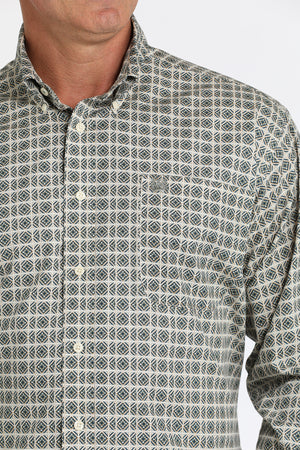 CINCH Men's Cream Button-Down Western Shirt