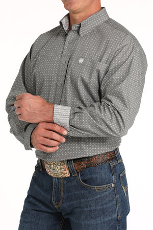 CINCH Men's Grey Button-Down Western Shirt