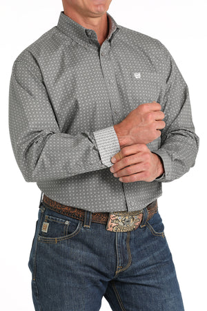 CINCH Men's Grey Button-Down Western Shirt