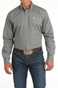 CINCH Men's Grey Button-Down Western Shirt