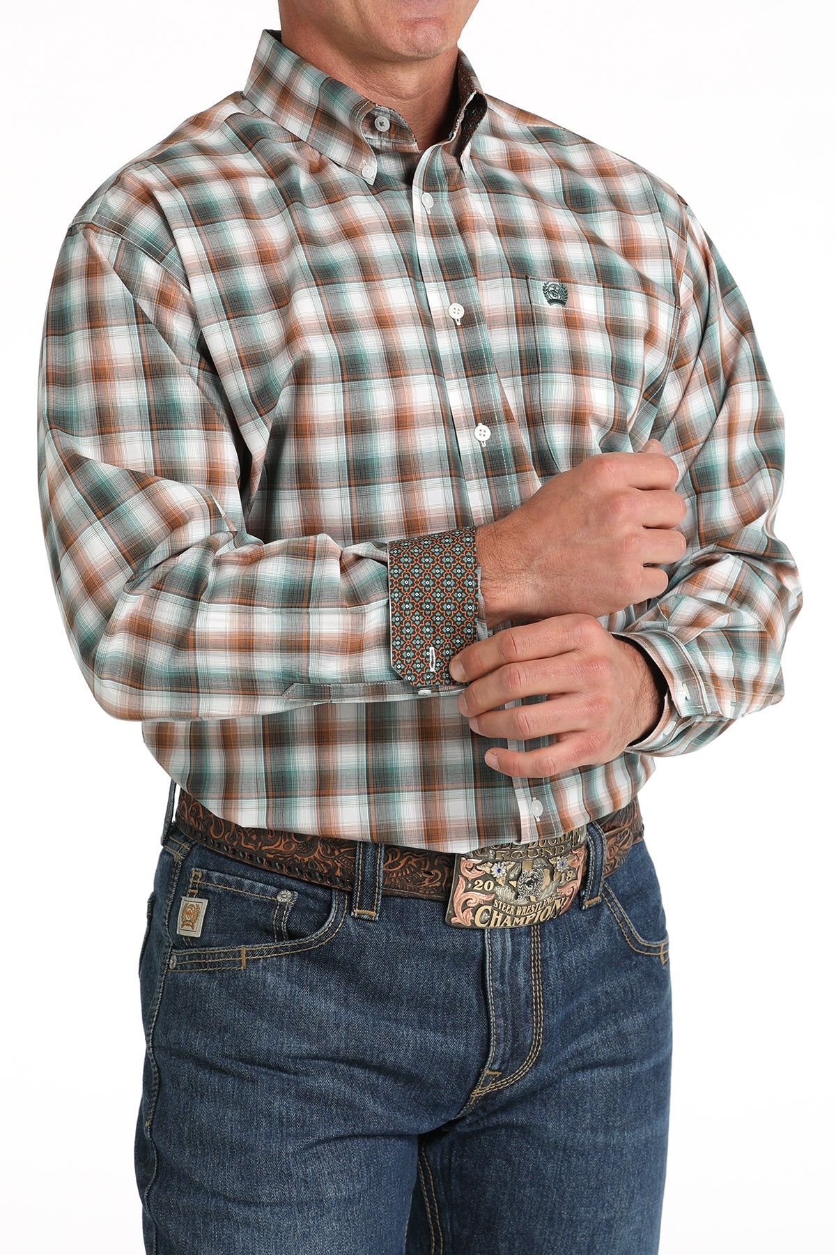 CINCH Men's Plaid Button-Down Western Shirt